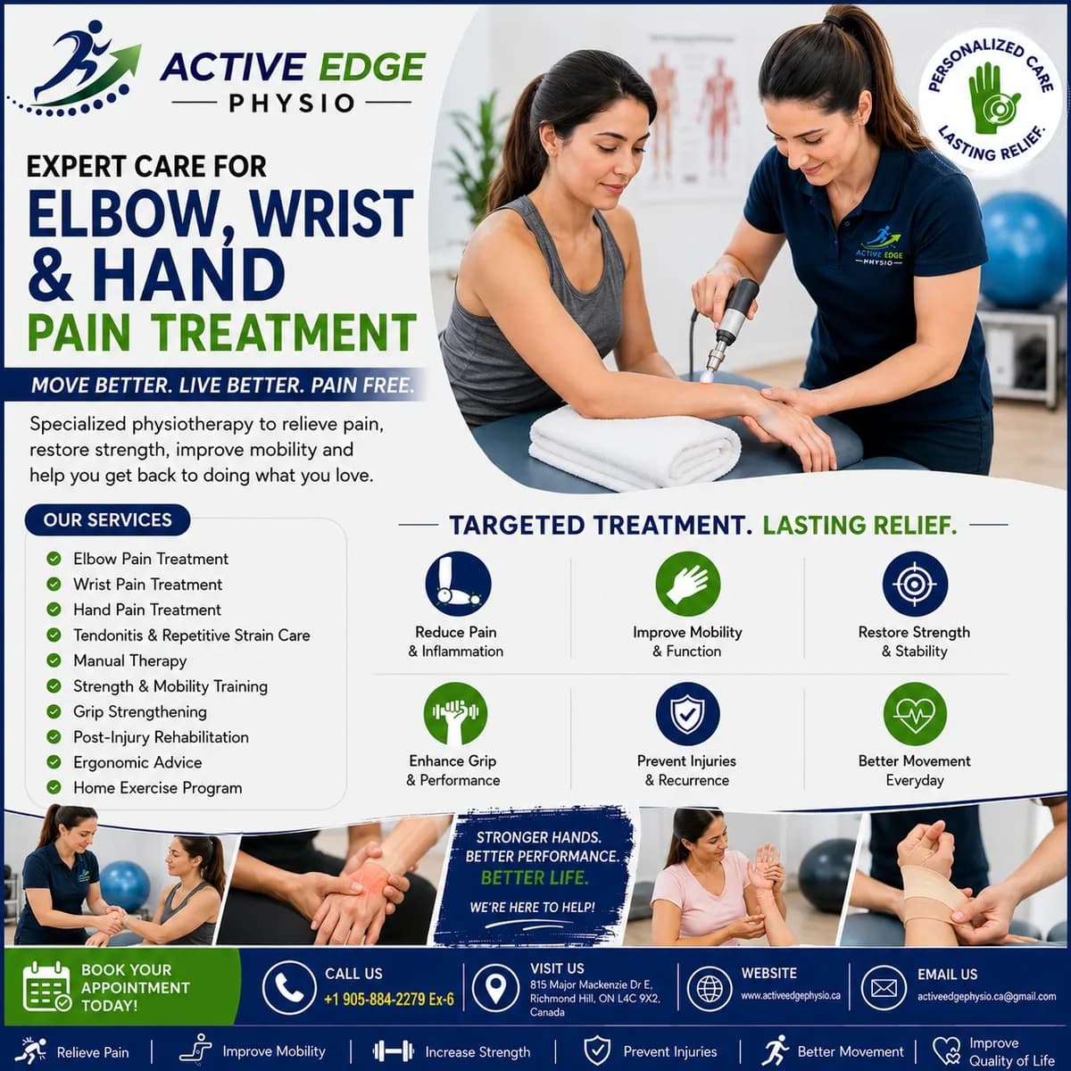 Elbow Wrist and Hand Pain Treatment in Crosby, Richmond Hill