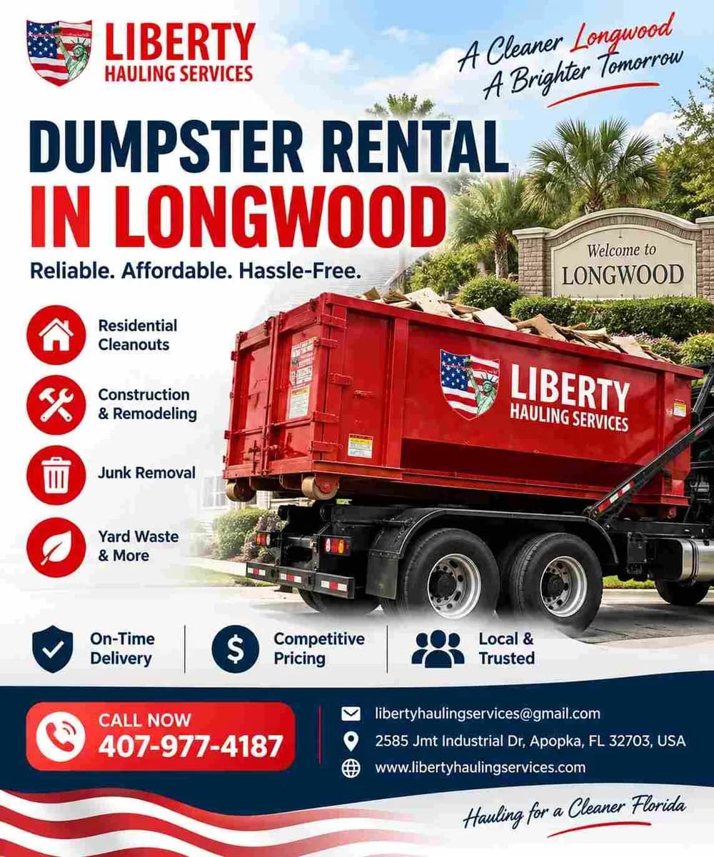 Your Local Solution for Dumpster Rental in Longwood