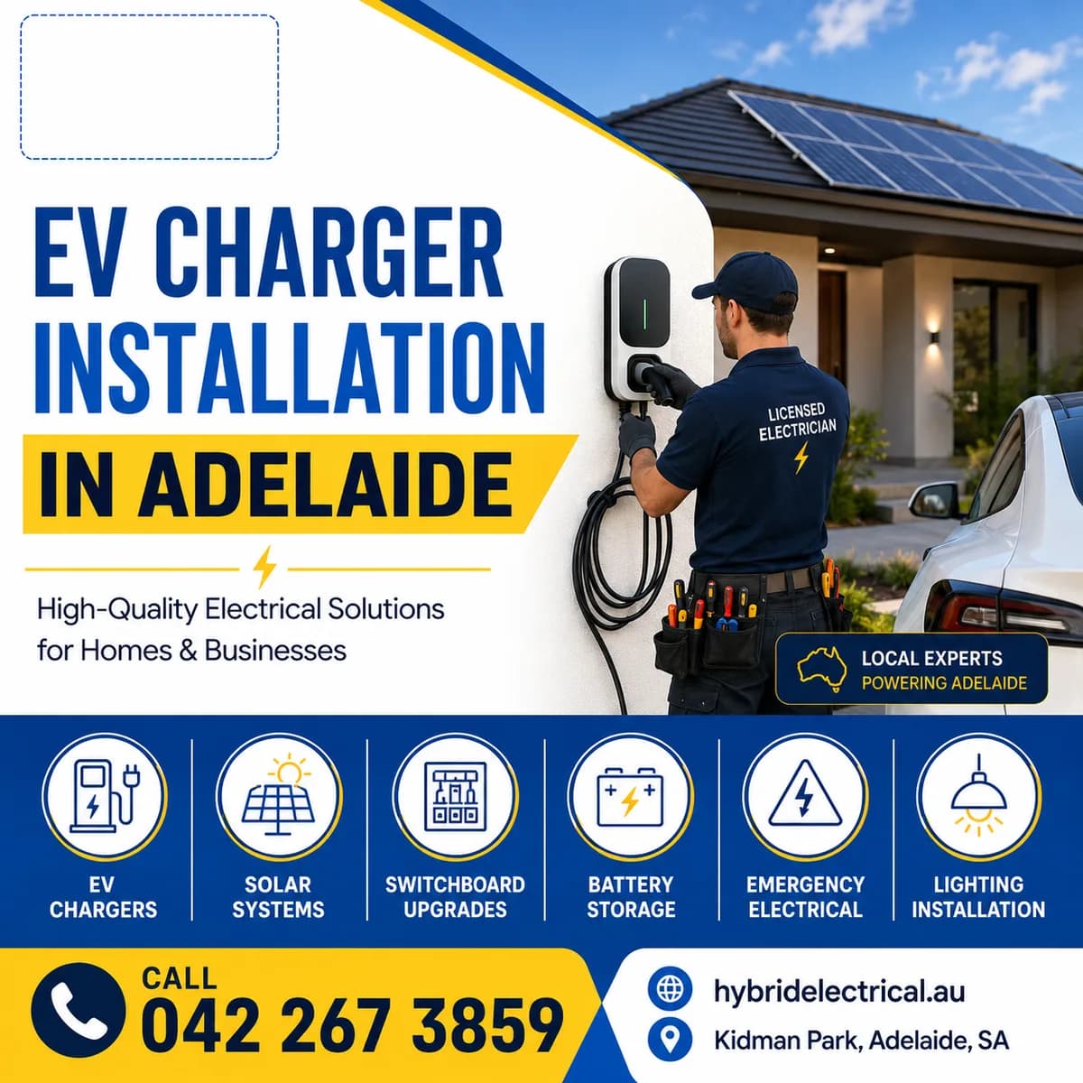 Professional Electrician Adelaide | EV Charger & Solar Installation Services