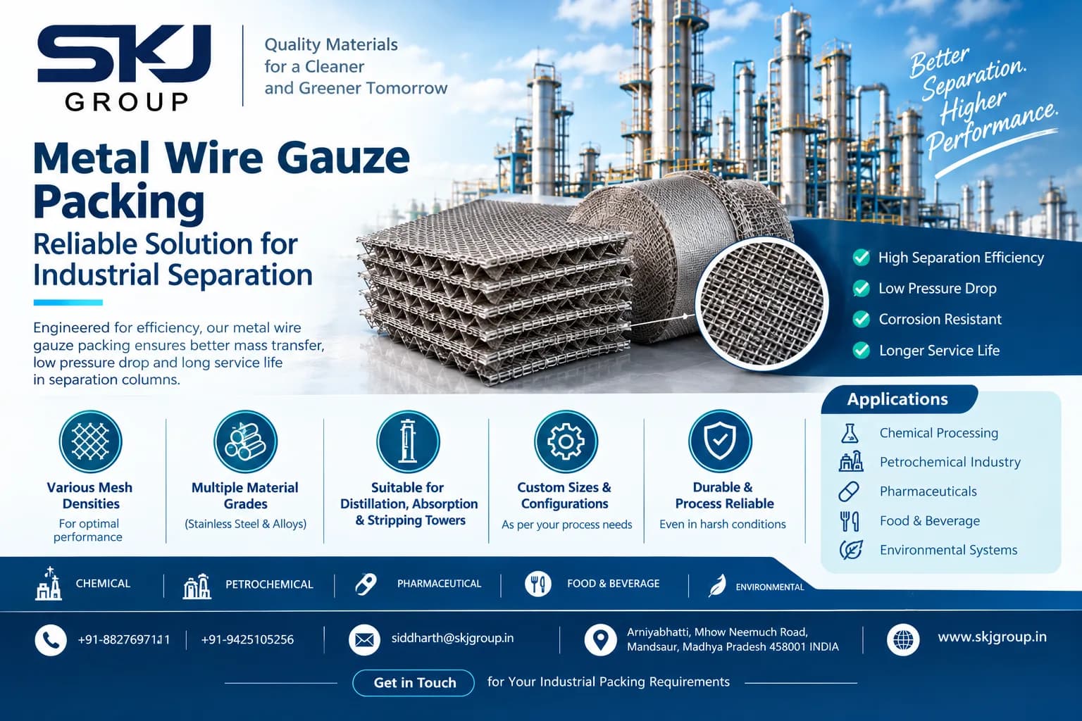 Corrosion-Resistant Metal Packing for Process Industries