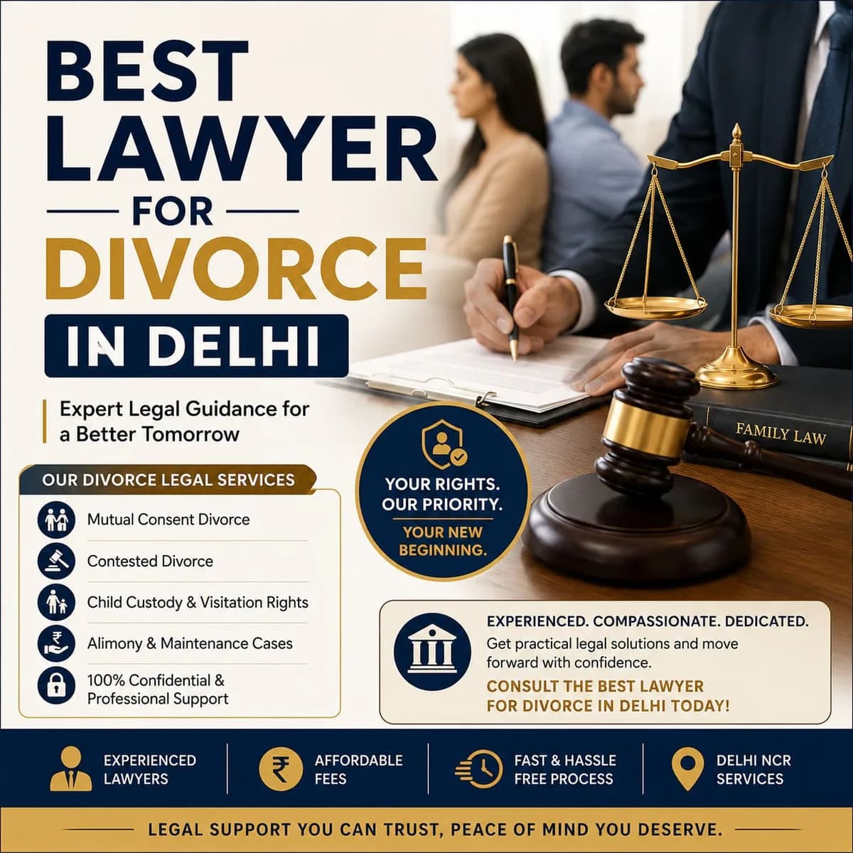 Best Lawyer for Divorce in Delhi – Expert Family Law Assistance