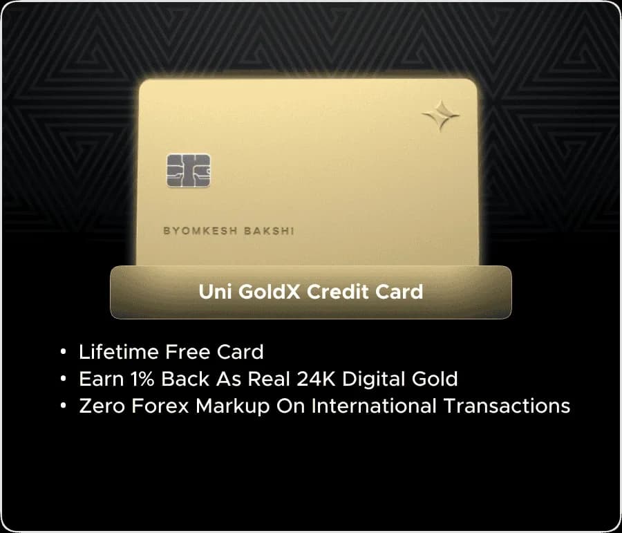 Uni GoldX Credit Card – Free RuPay Card With Unlimited Rewards!