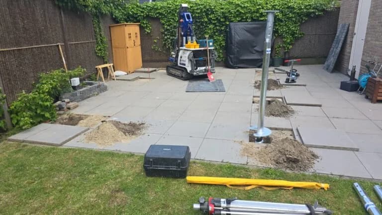 Fundering voor veranda