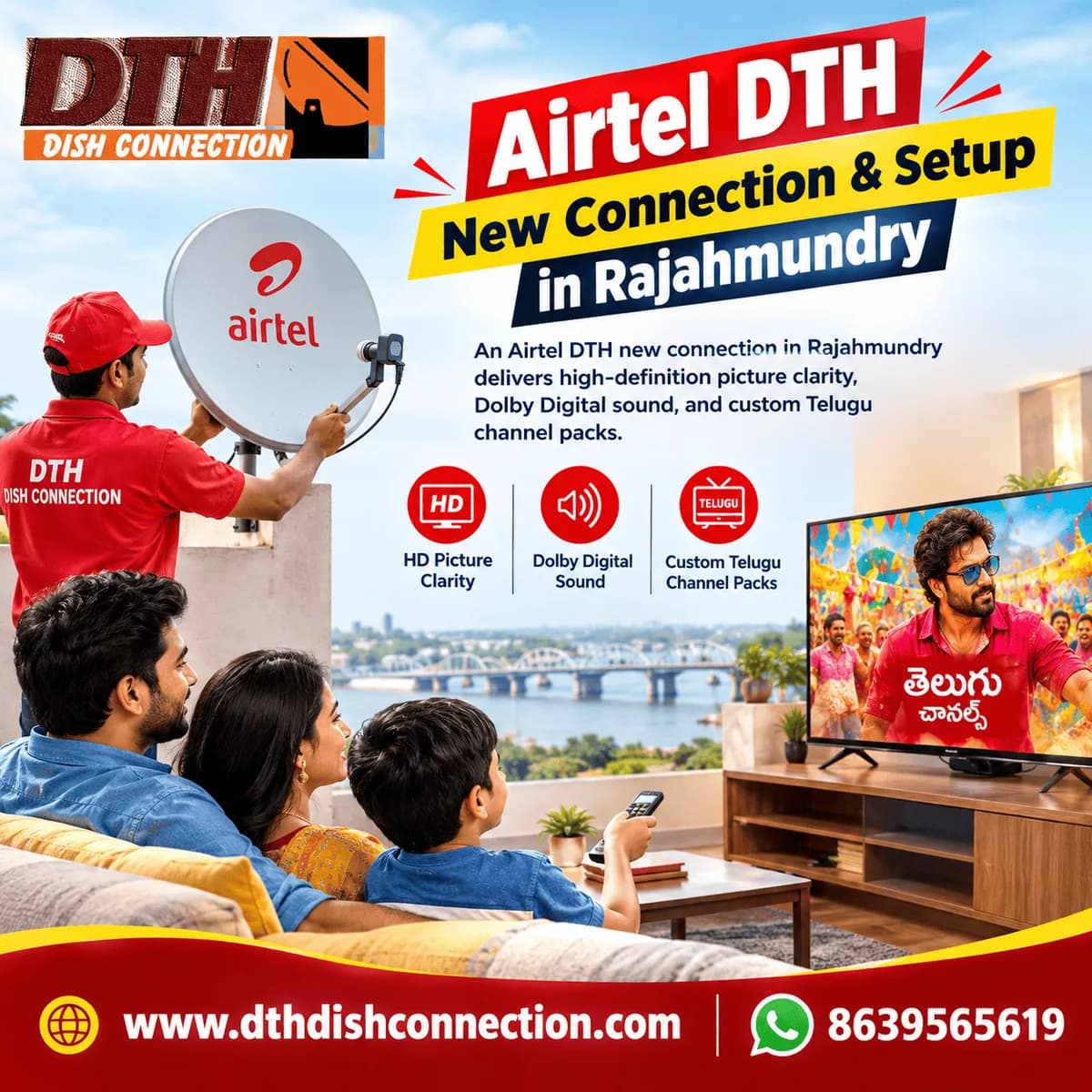 Airtel DTH New Connection & Setup in Rajahmundry