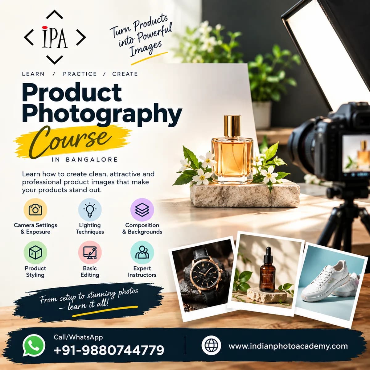 product photography course in Bangalore