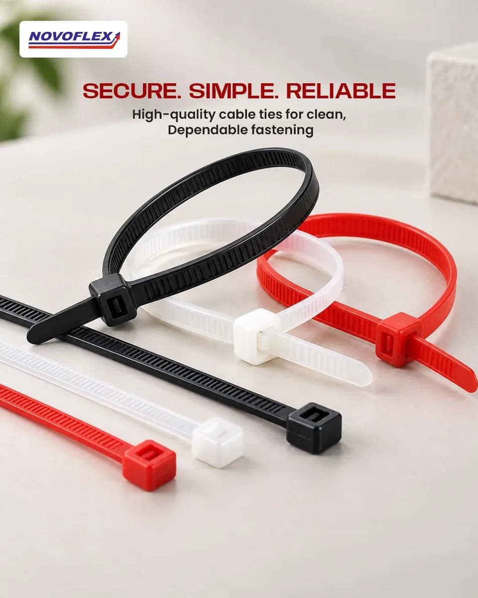 Plastic Cable Tie Manufacturer for Industrial Applications | Novoflex