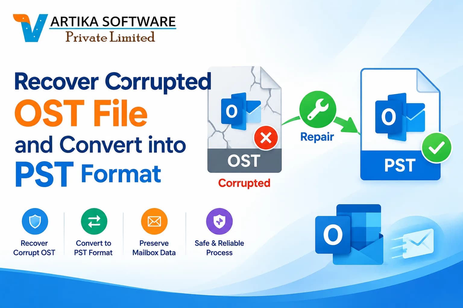 Recover Corrupted OST File and Convert into PST Format