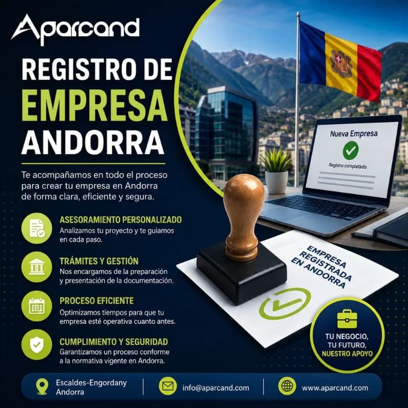 Aparcand te Ayuda con el Registro de empresa Andorra