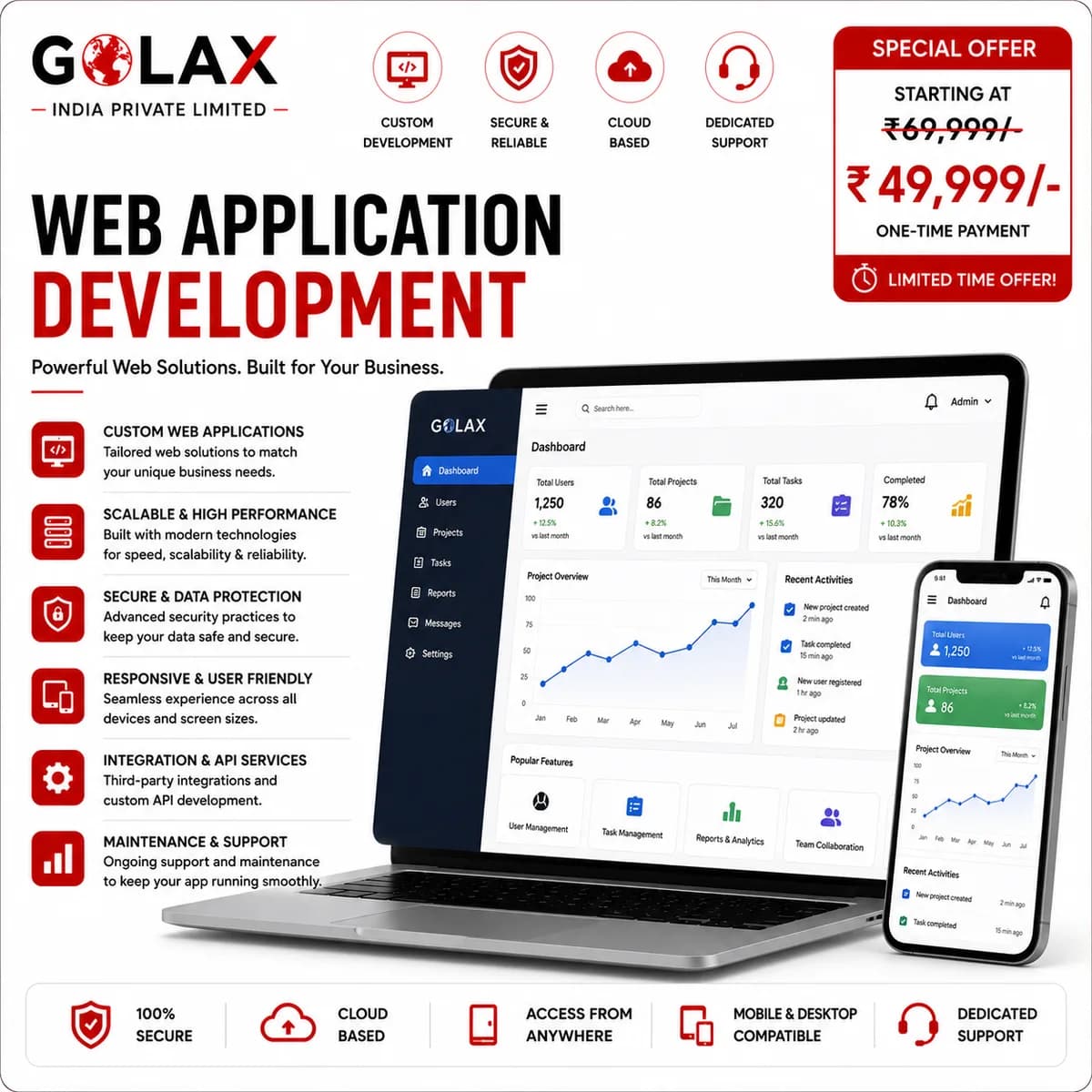 Grow your business with smart and reliable digital solutions from Golax India Private Limited.