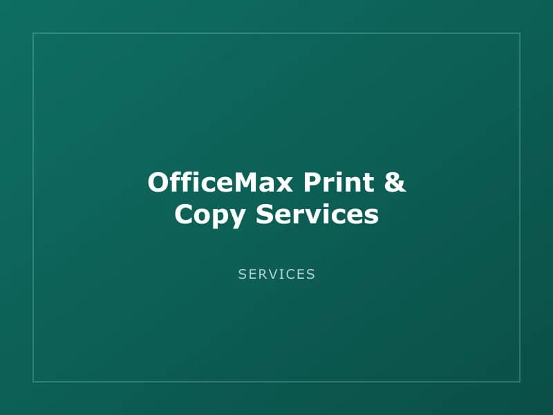 OfficeMax Print & Copy Services